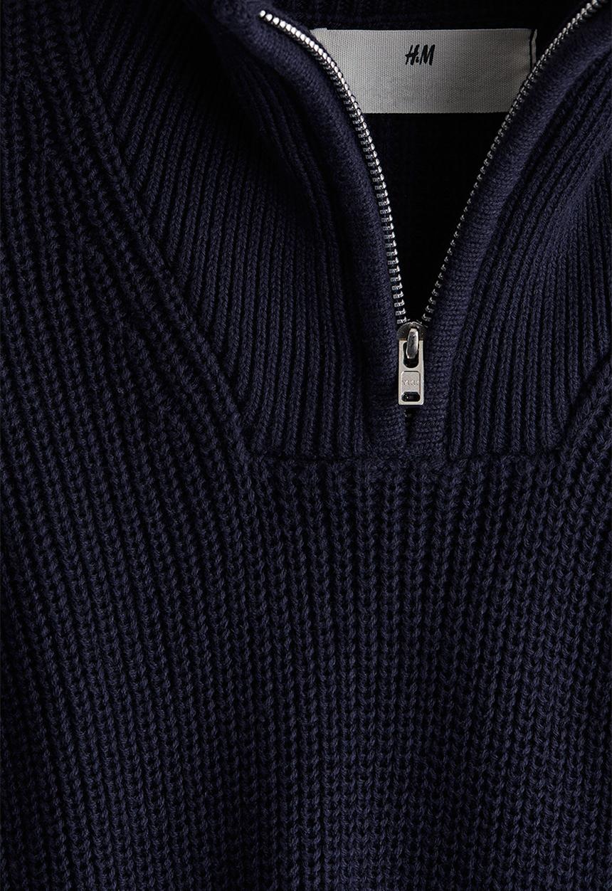 H&M - Zip-top jumper - navy blue