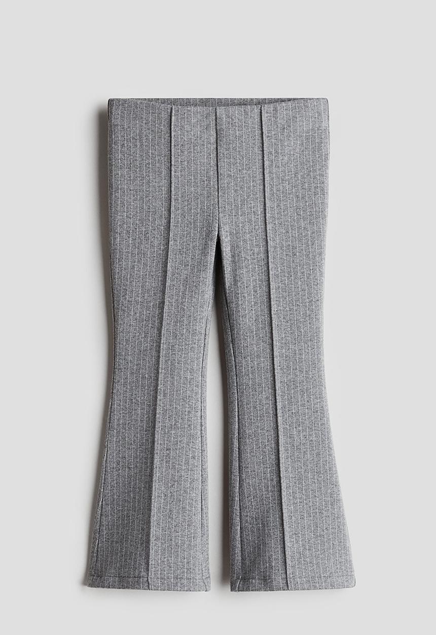 H&M - Flared ponte di roma leggings - grey pinstriped