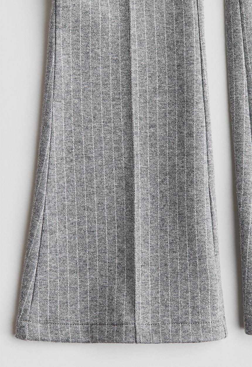 H&M - Flared ponte di roma leggings - grey pinstriped