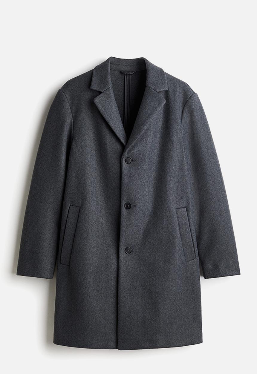 H&M - Slim fit wool-blend coat - dark grey 