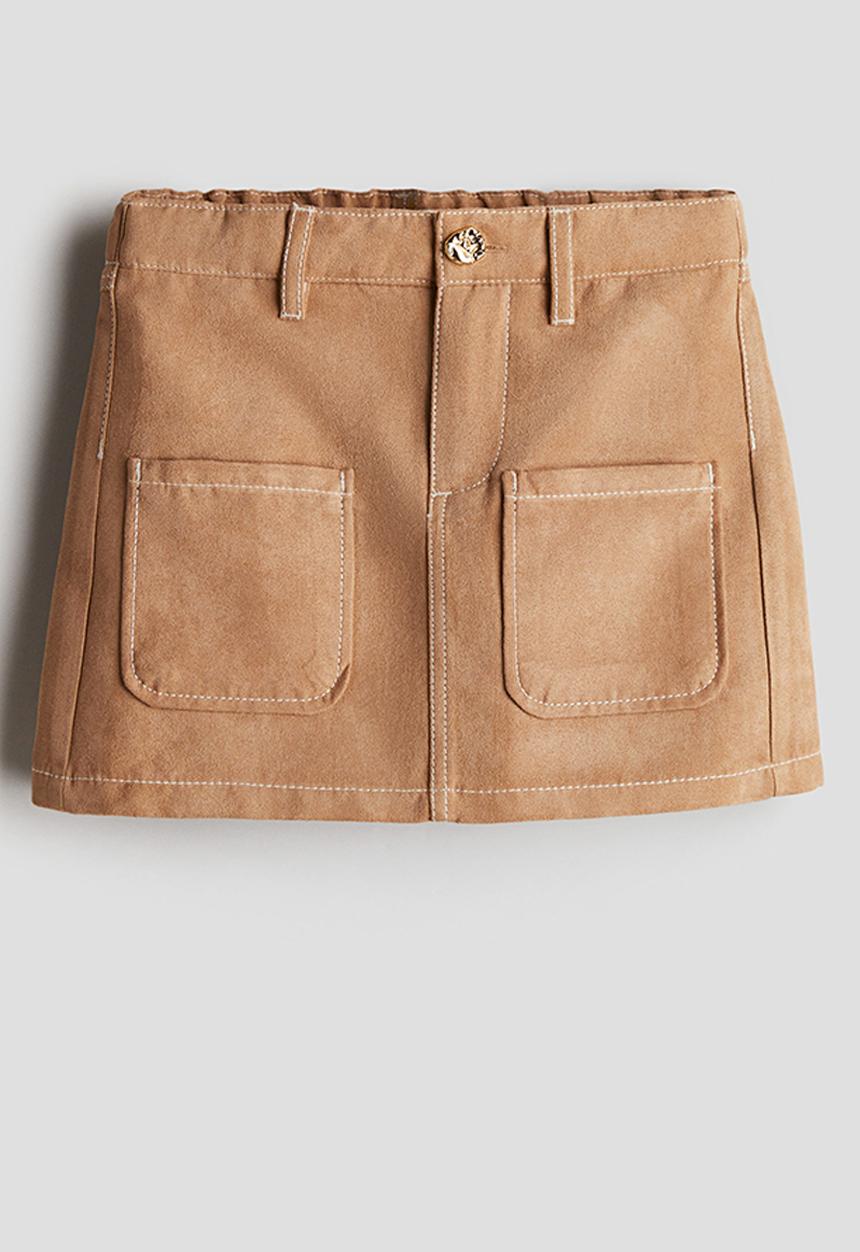 H&M - Patch-pocket skirt - beige