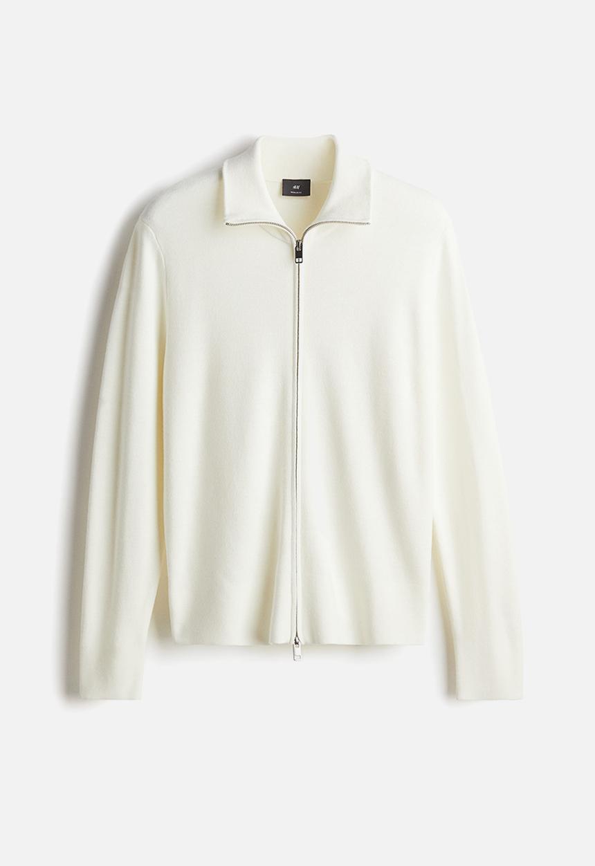 H&M - Zip cardigan - white
