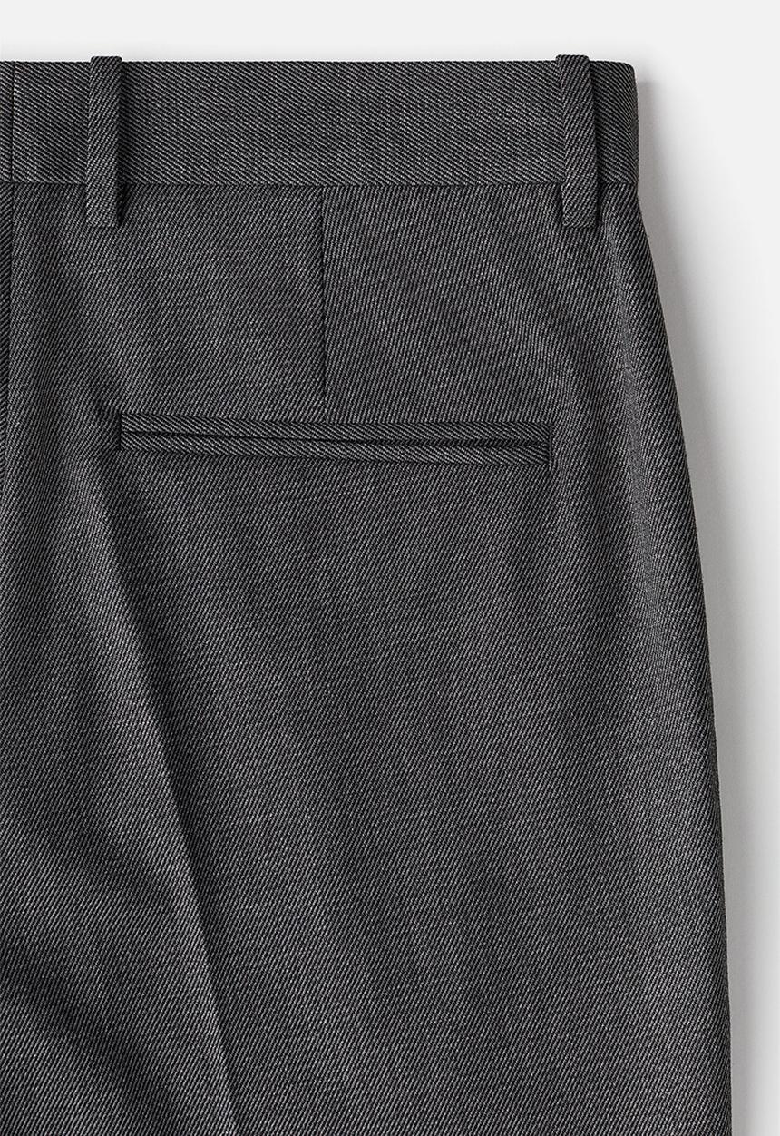 H&M - Relaxed fit wool-blend suit trousers - dark grey