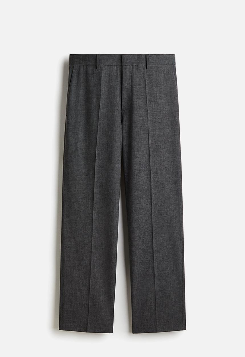 H&M - Relaxed fit wool-blend suit trousers - dark grey