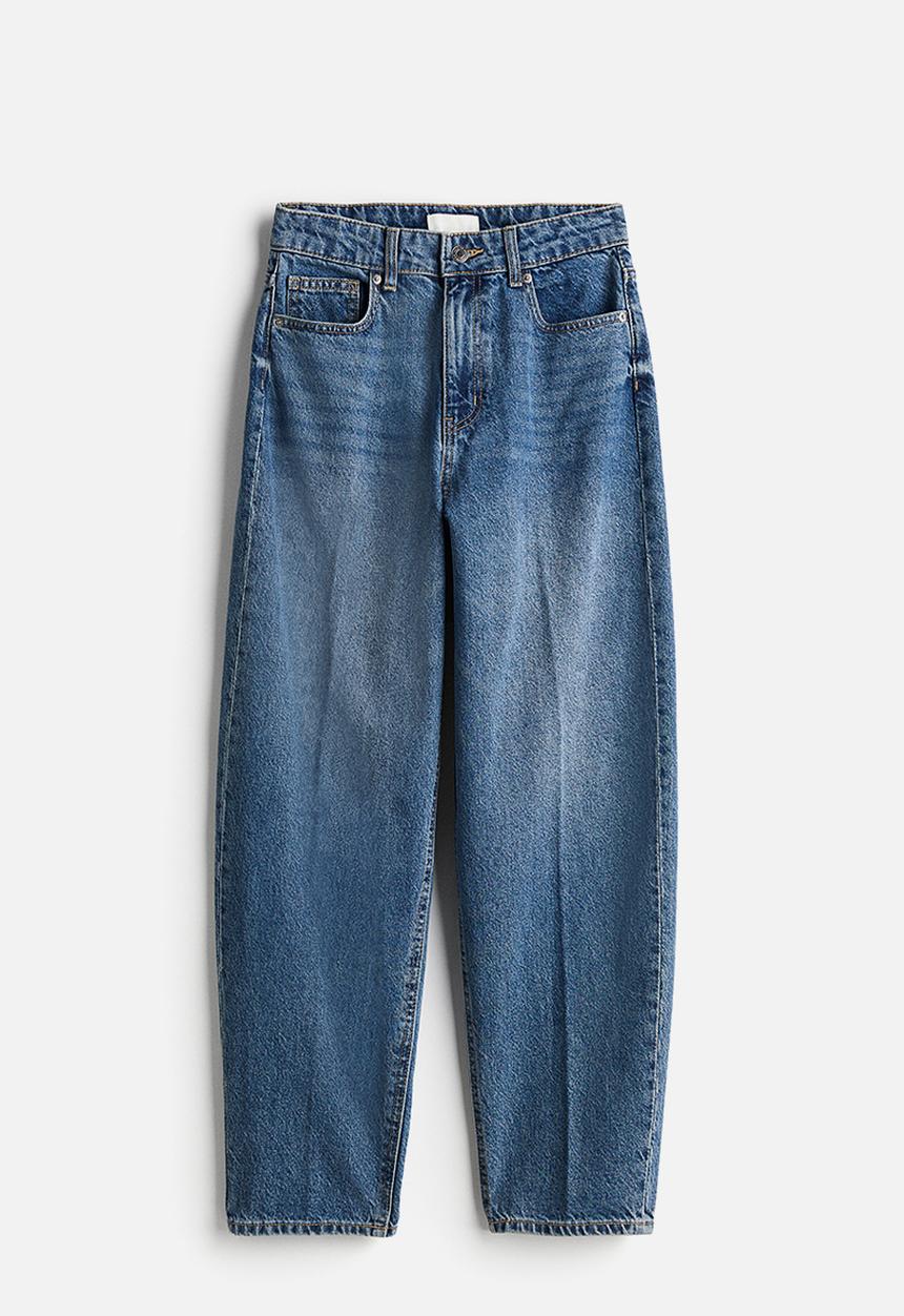 H&M - Crease-leg tapered jeans - blue