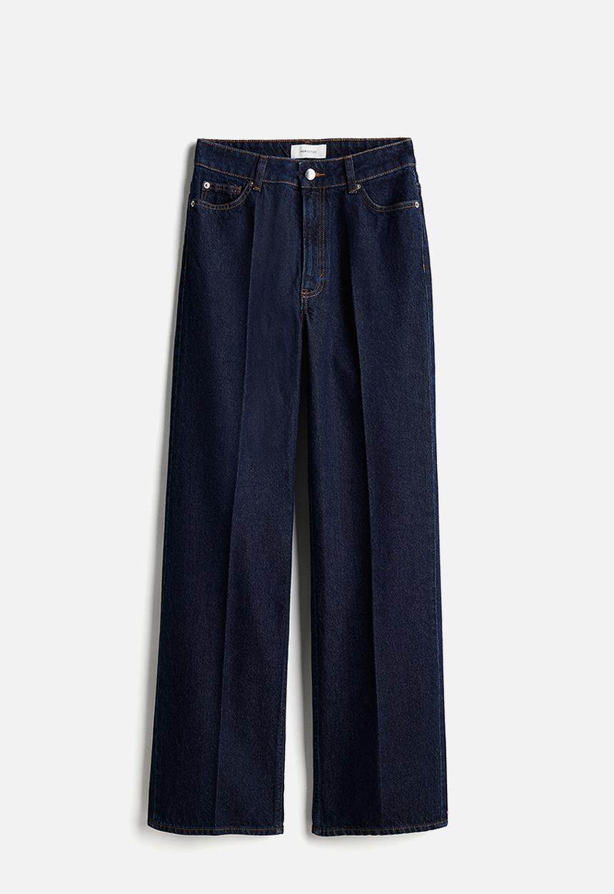 H&M - Crease-leg jeans - dark denim blue