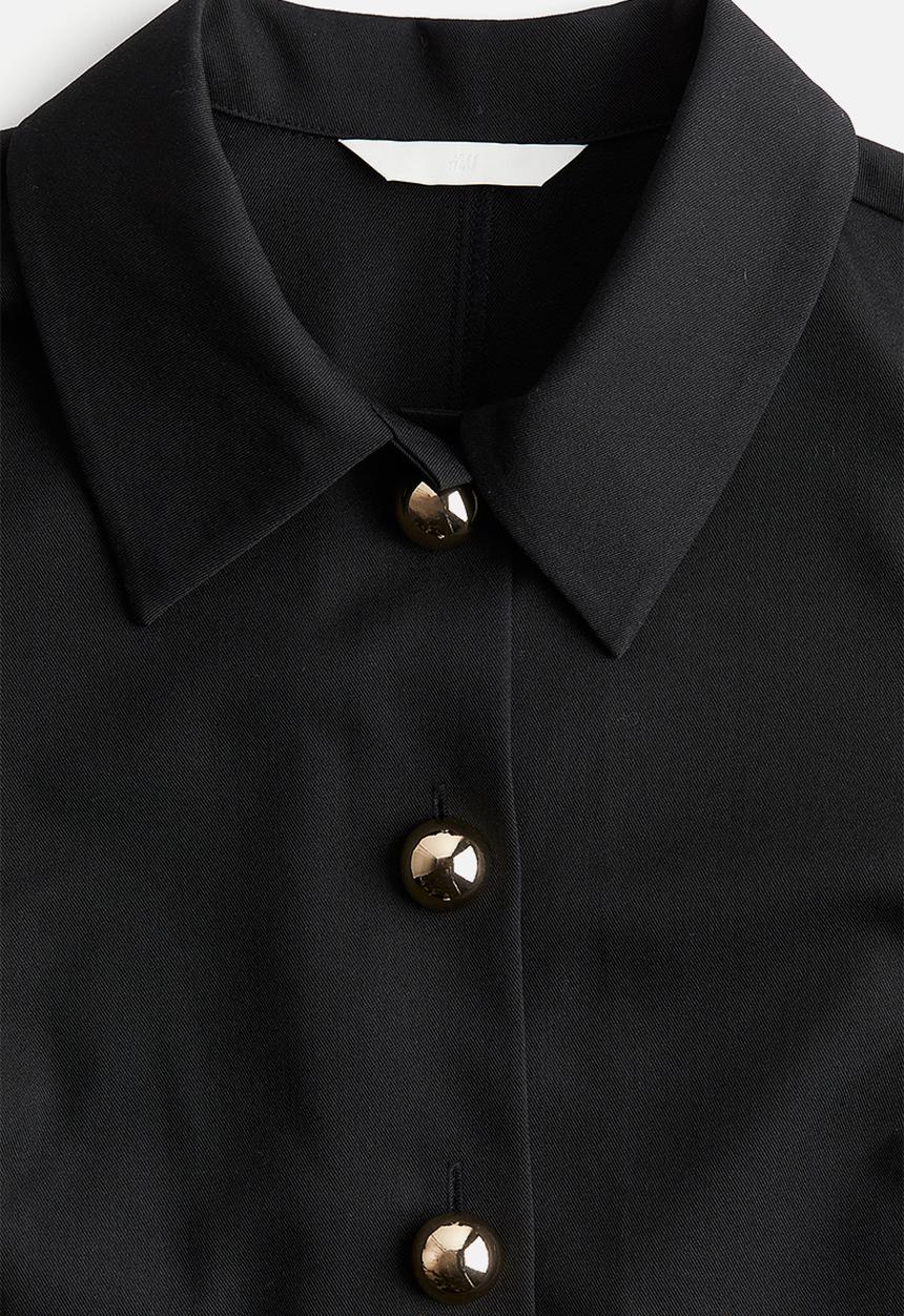 H&M - Twill shirt dress - black