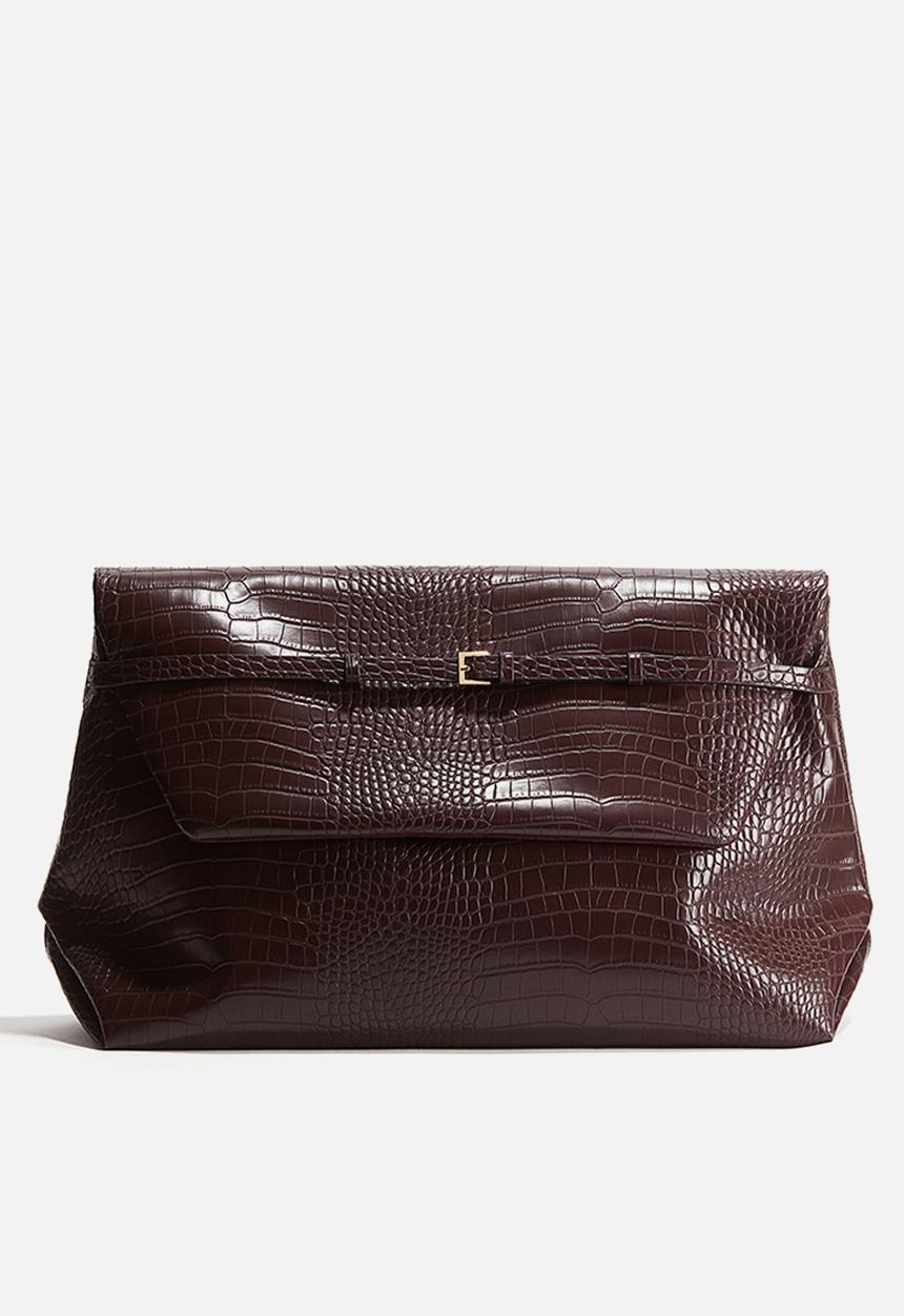 H&M - Oversized clutch - burgundy 