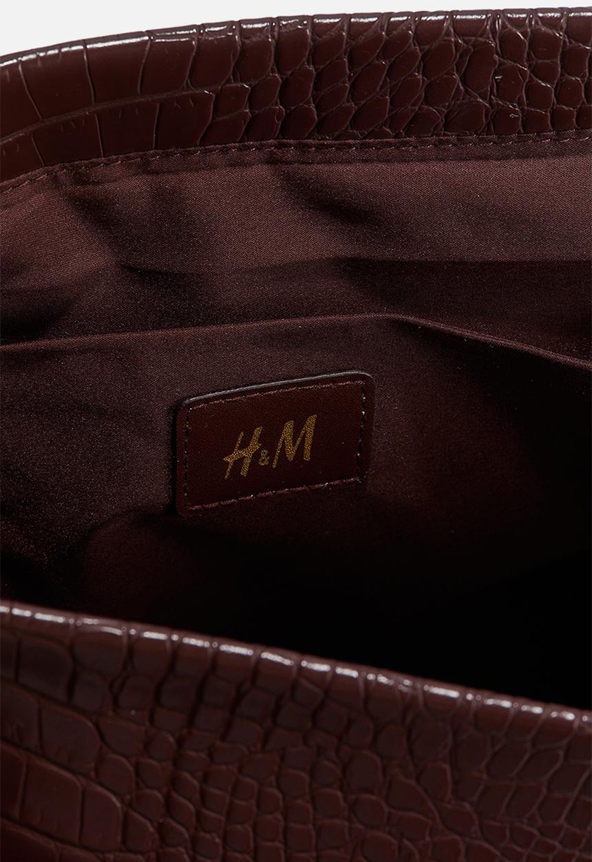 H&M - Oversized clutch - burgundy 