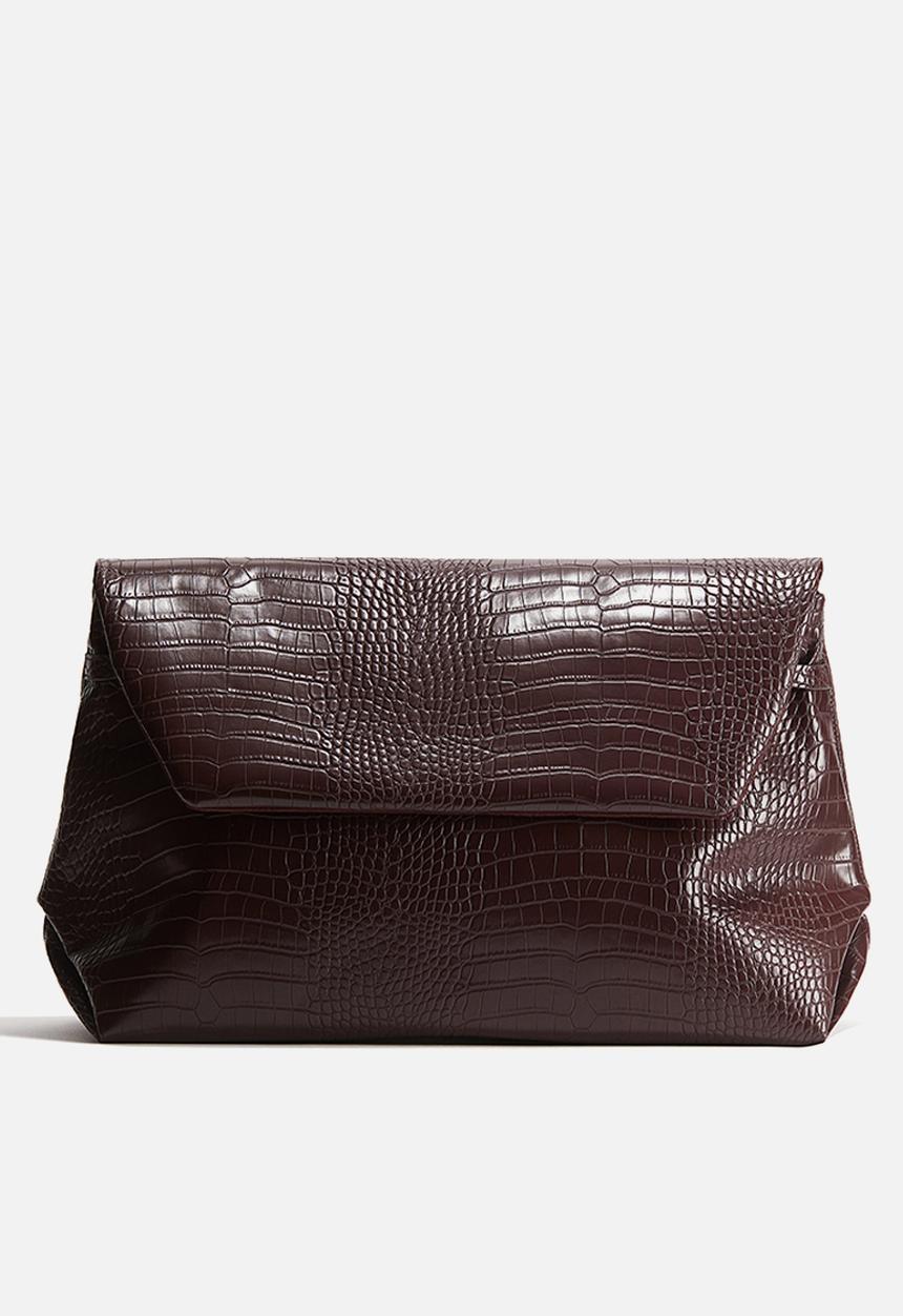 H&M - Oversized clutch - burgundy 