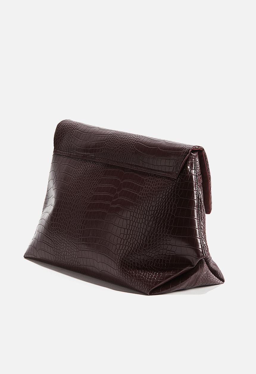 H&M - Oversized clutch - burgundy 