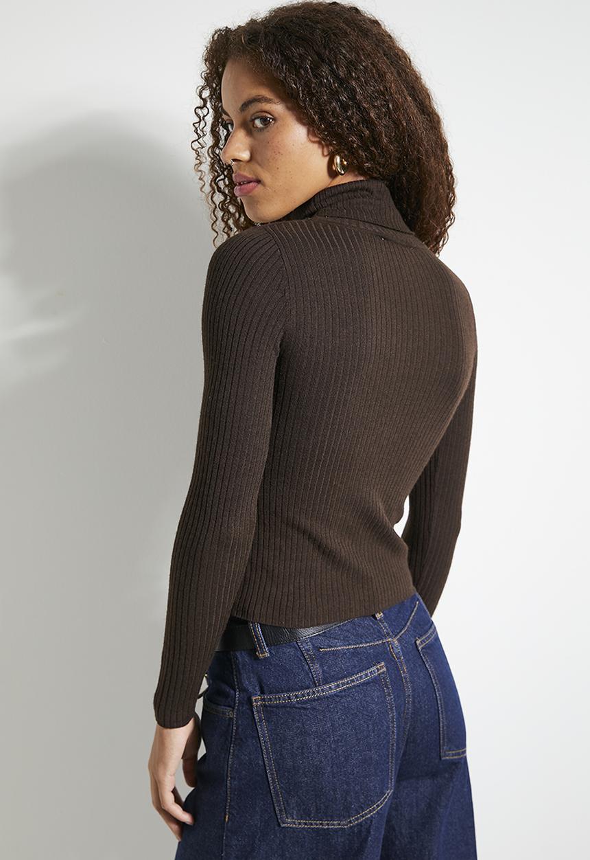 MANGO - Sweater Flurron - Dark Brown