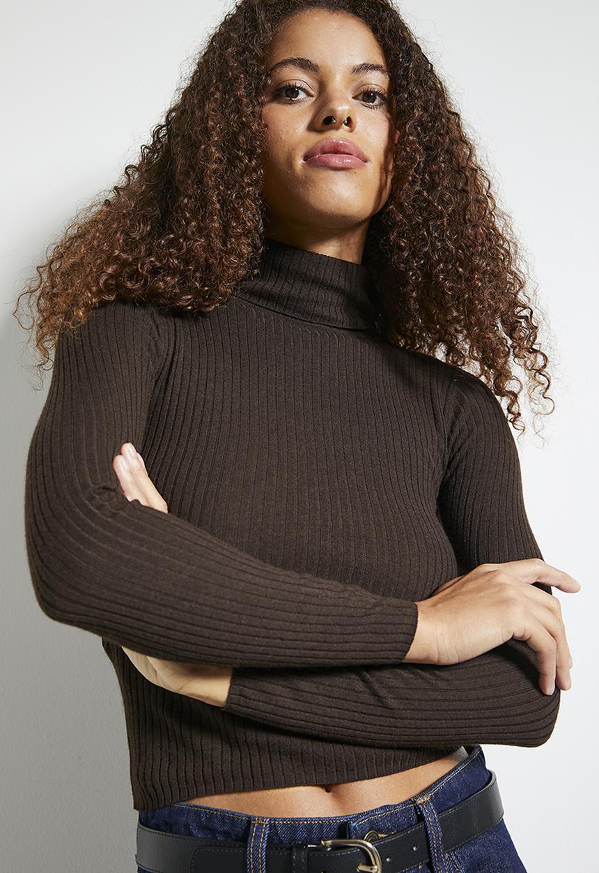 MANGO - Sweater Flurron - Dark Brown