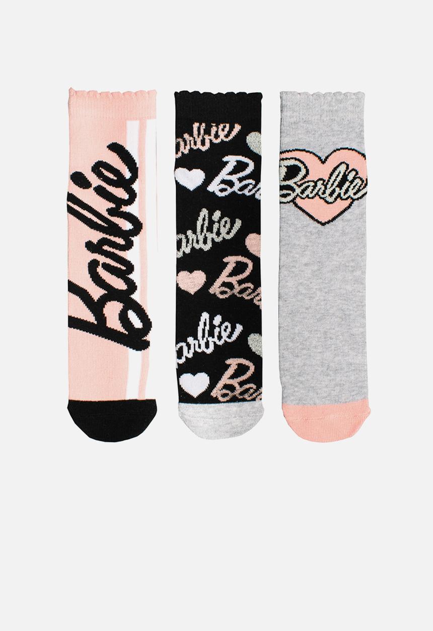 Character Group - Barbie 3pk anklet socks - pink