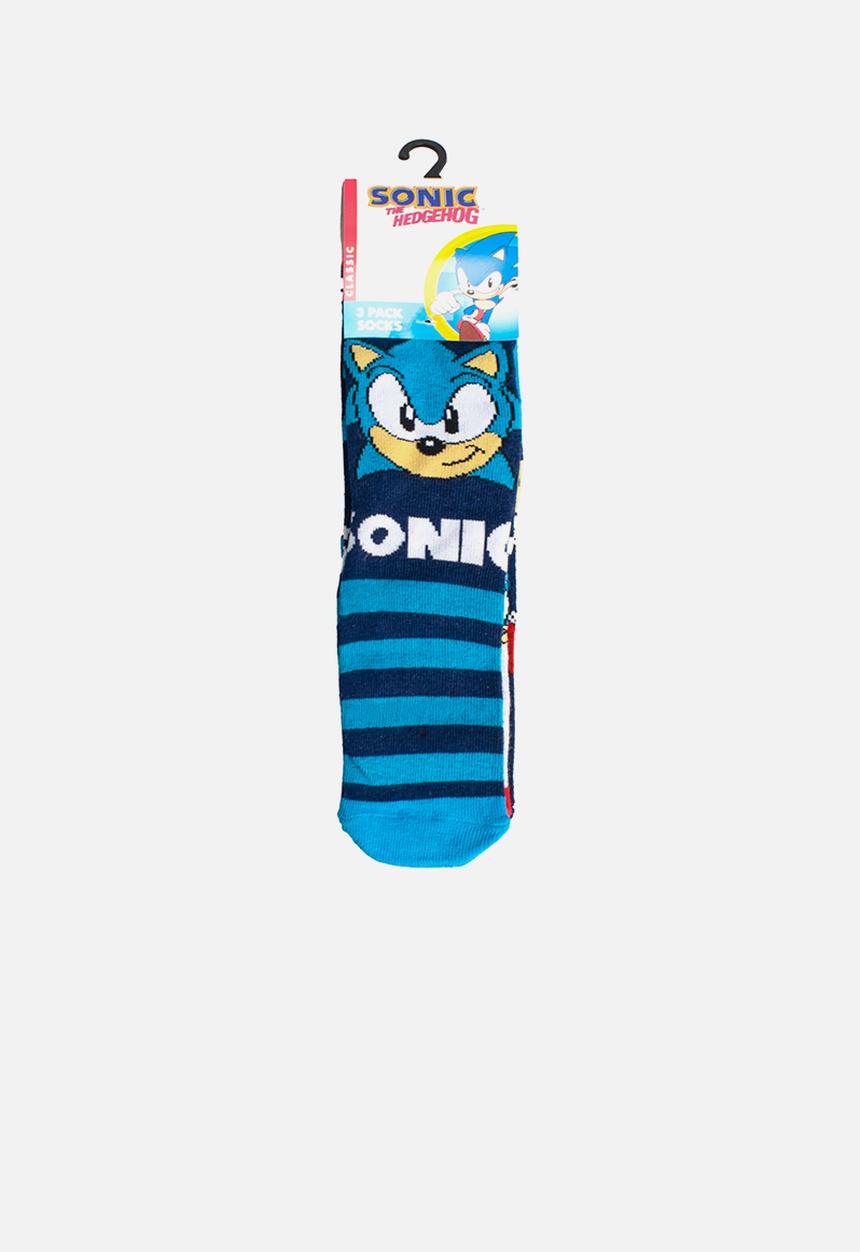 Character Group - Sonic 3pk anklet socks - blue