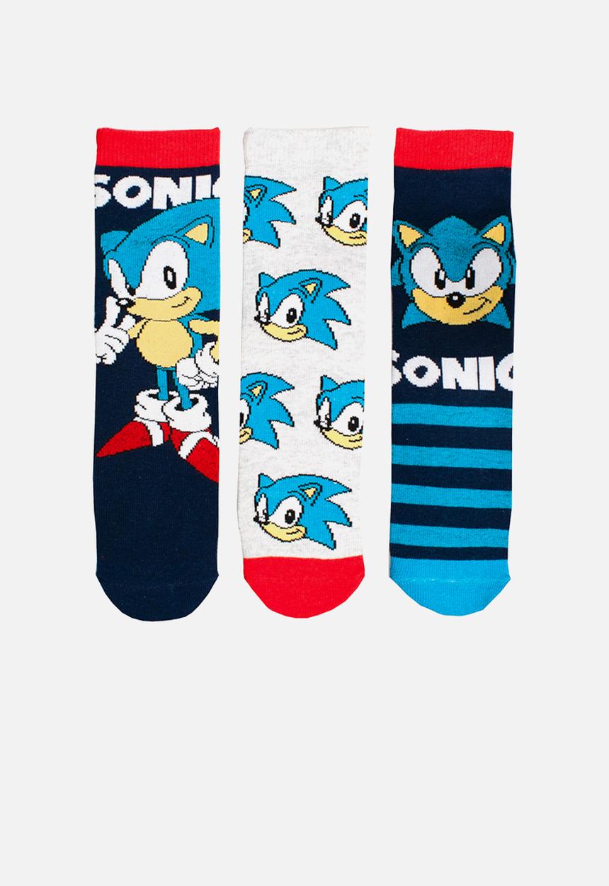 Character Group - Sonic 3pk anklet socks - blue