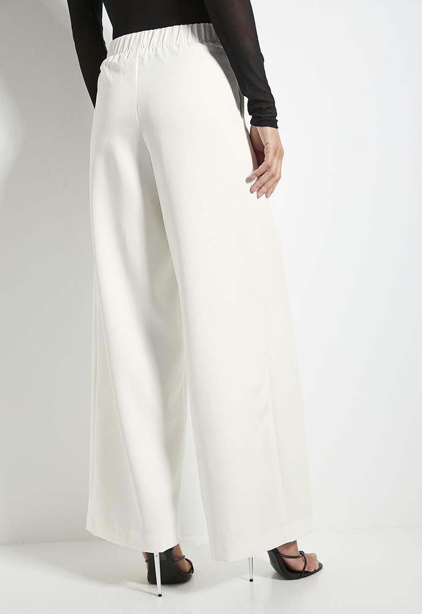 VELVET - Co-ord pleated wide leg - milk
