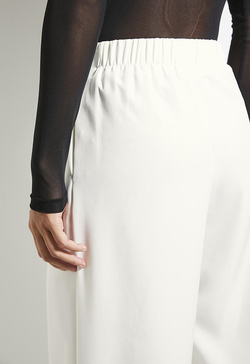 VELVET - Co-ord pleated wide leg - milk