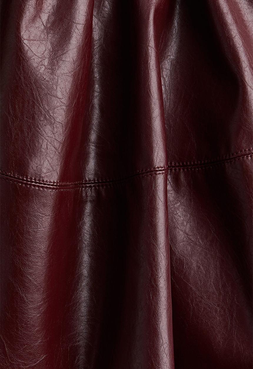 H&M - Flared coated skirt - red