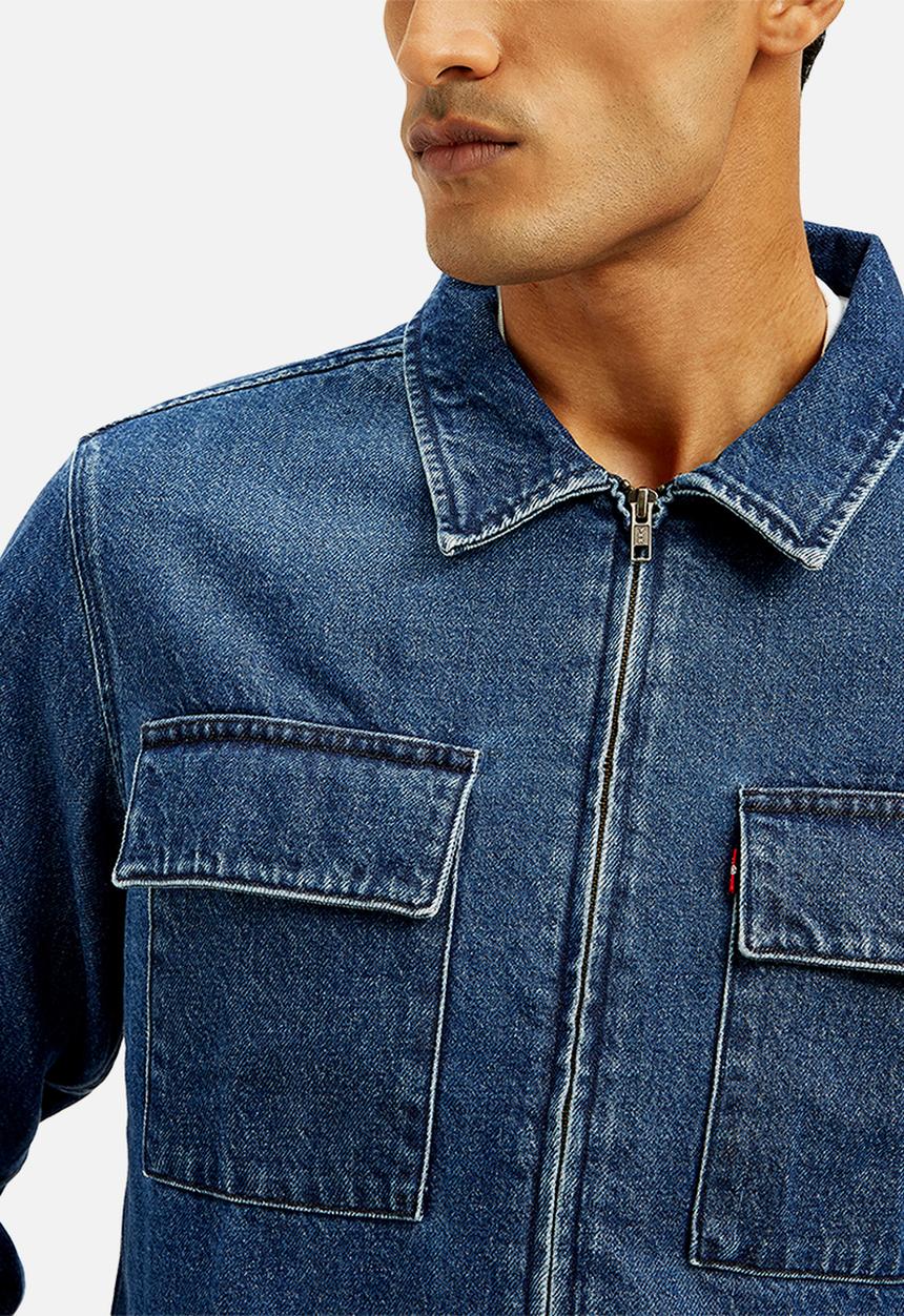 Levi’s® - BLR L/S ZIP FRT STD SHT DENIM4 - DEEP INDIGO