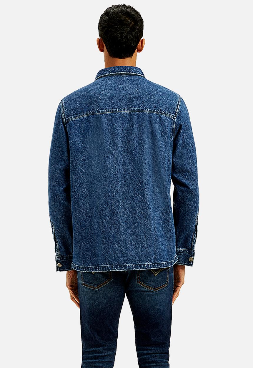 Levi’s® - BLR L/S ZIP FRT STD SHT DENIM4 - DEEP INDIGO