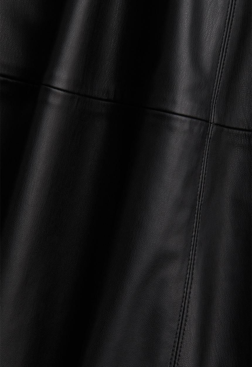 H&M - Coated a-line skirt - black