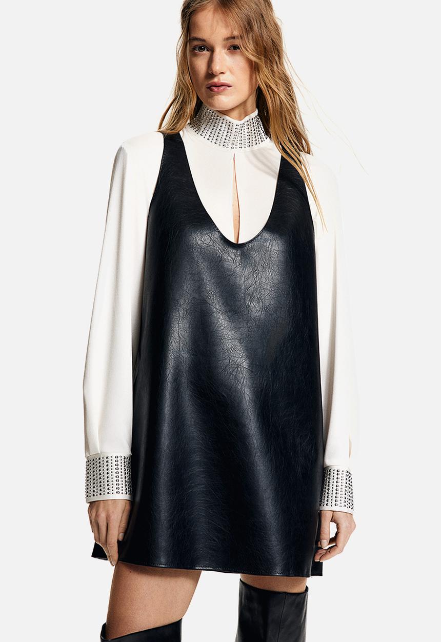 H&M - Coated dress - black