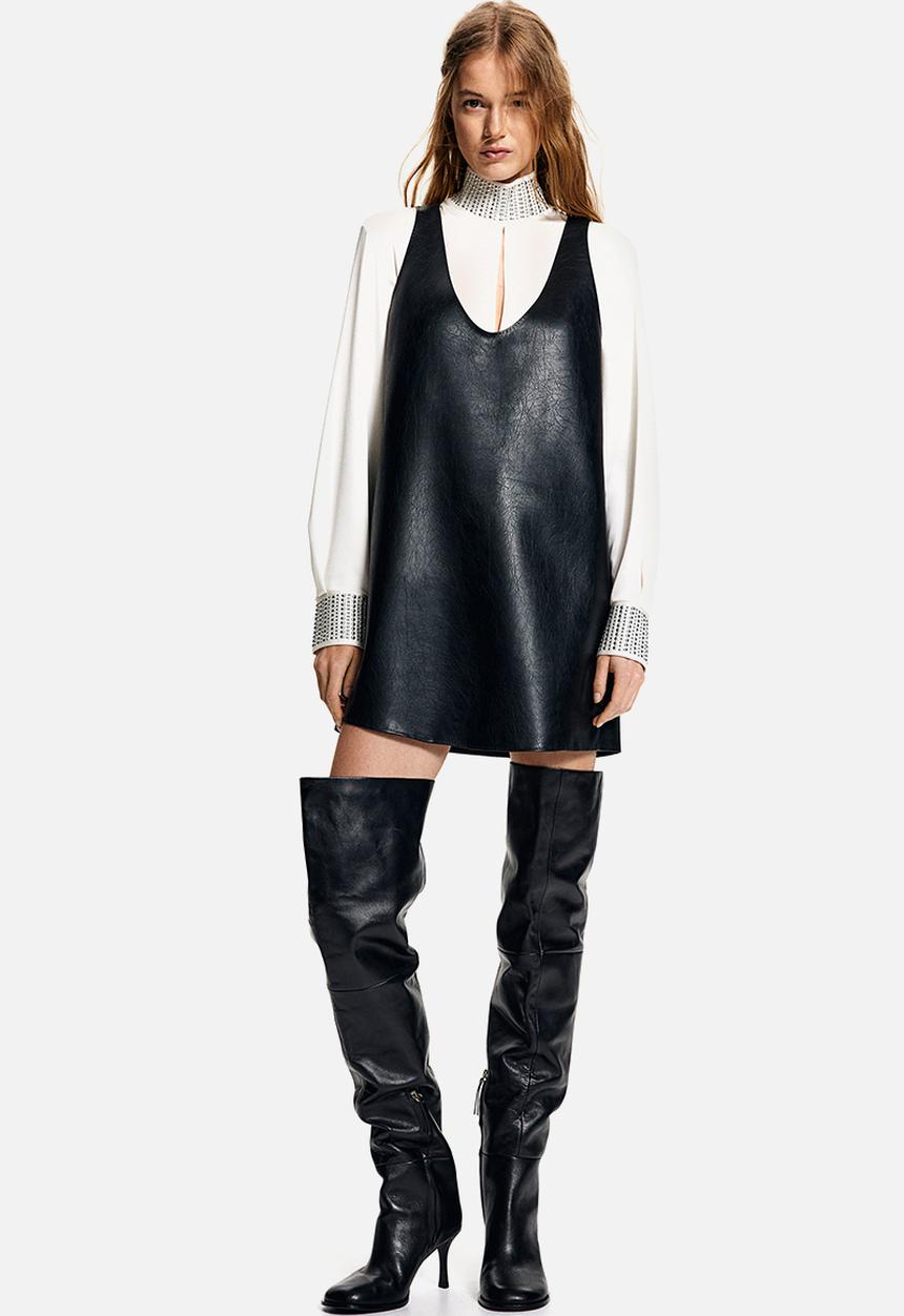 H&M - Coated dress - black