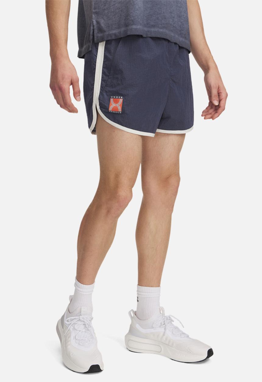 Under Armour - UA Run 96 Shorts - Downpour Gray /  / White Quartz