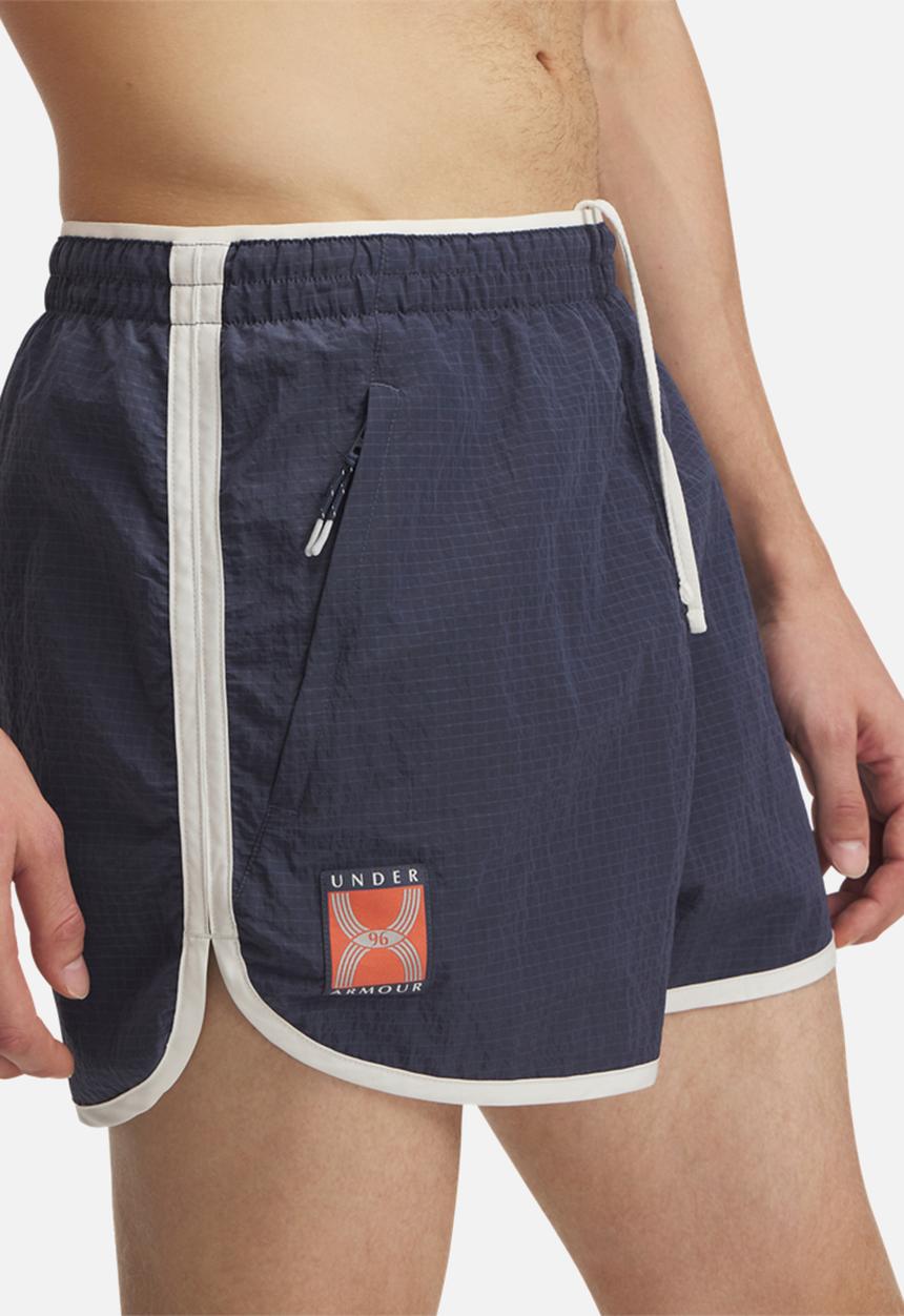 Under Armour - UA Run 96 Shorts - Downpour Gray /  / White Quartz