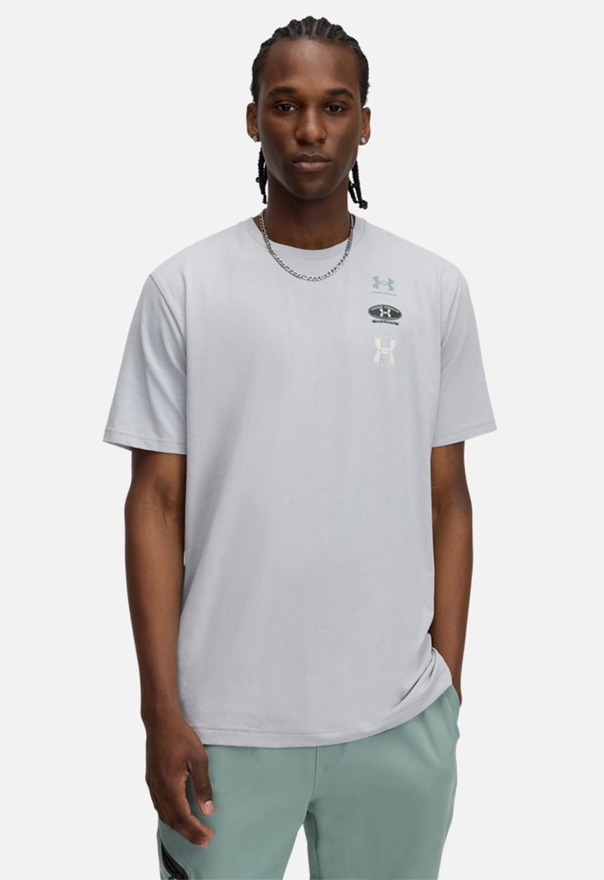 Under Armour - UA 60/40S Evol Logo Ss - Mod Gray / Silica Green / Summit White
