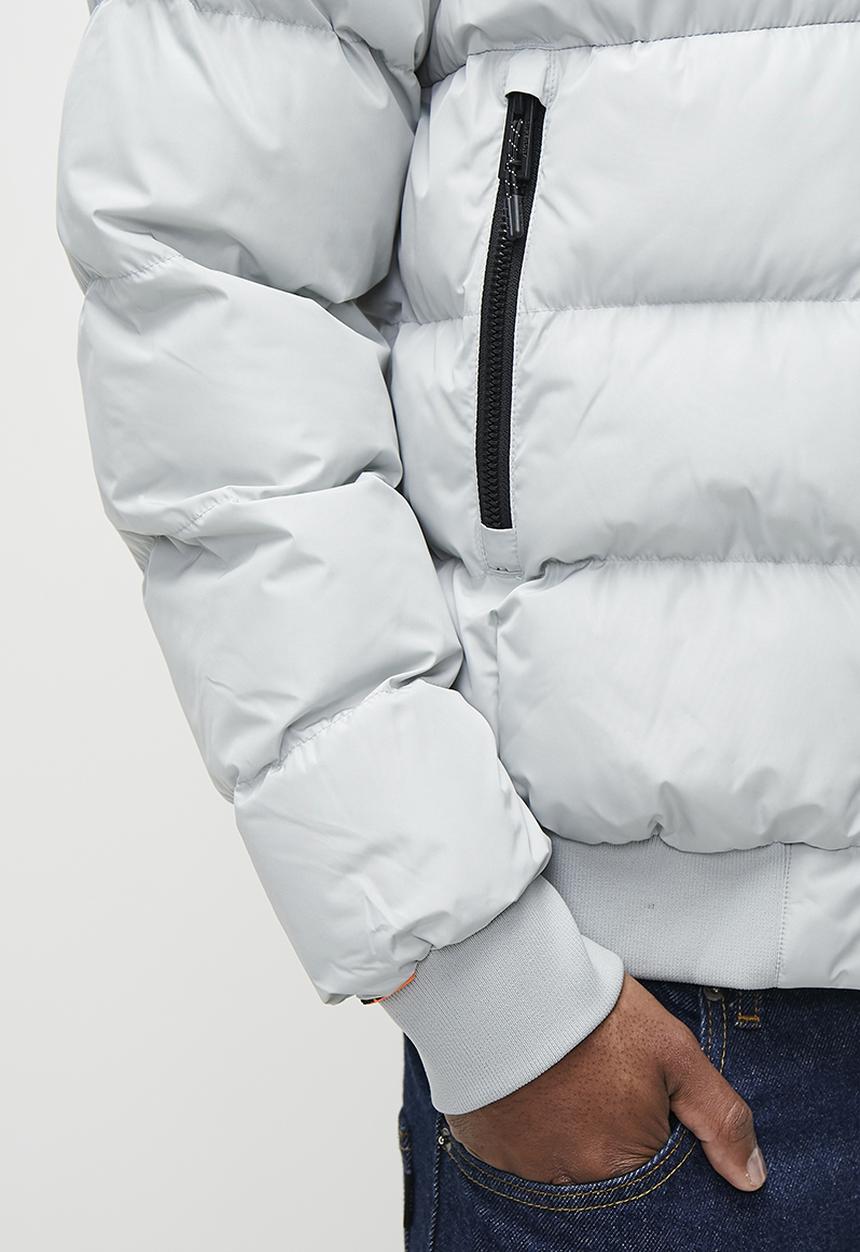 Superdry. - SPORTS PUFFER BOMBER - Puritan Grey