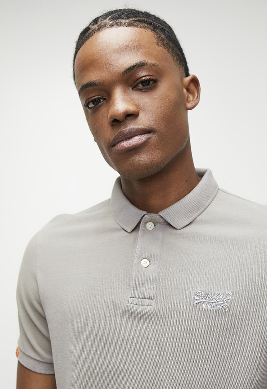 Superdry. - Vint destroy polo - Destroy Dove Grey