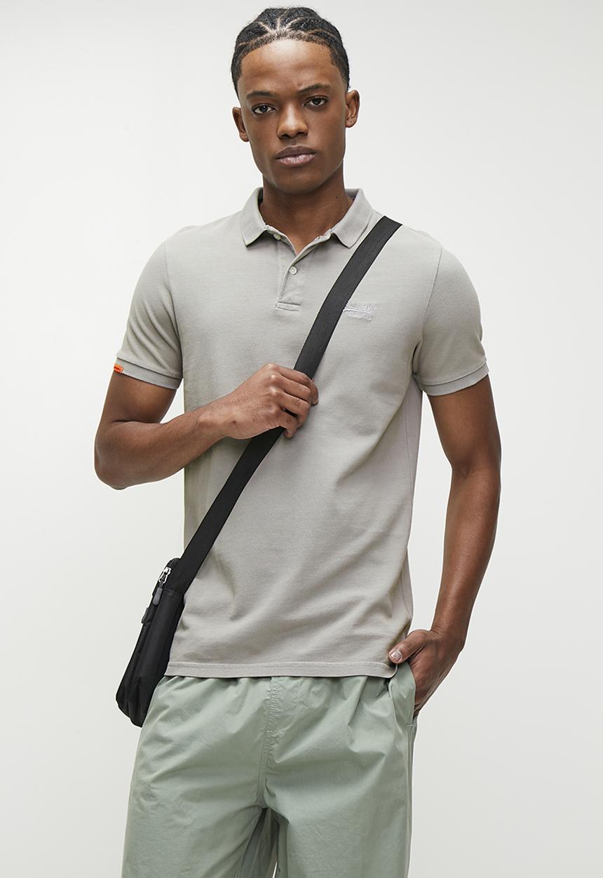 Superdry. - Vint destroy polo - Destroy Dove Grey
