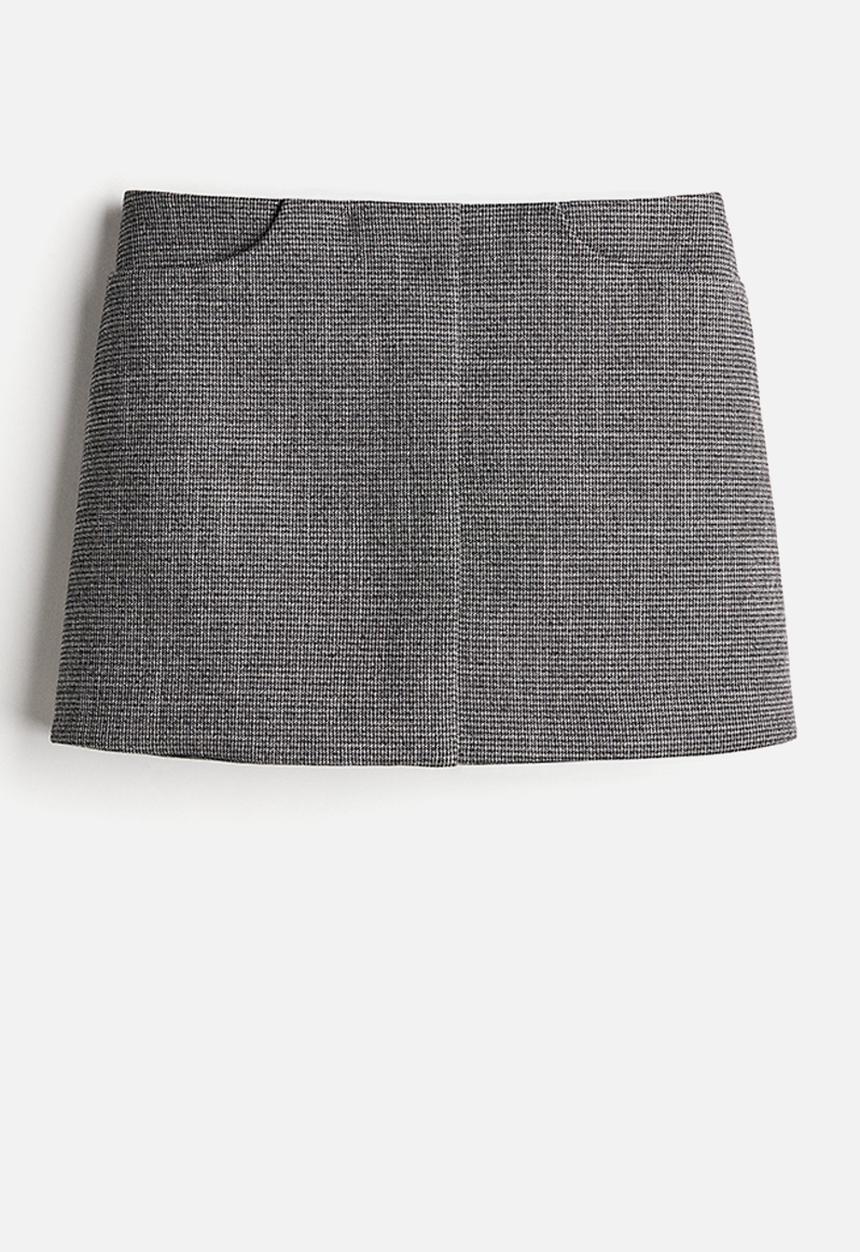 H&M - Structured twill mini skirt - grey