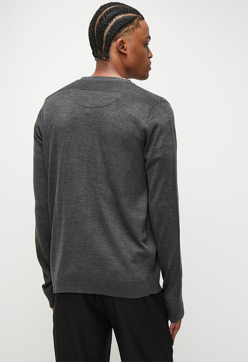 Brave Soul - Knitwear - Dark Charcoal Marl
