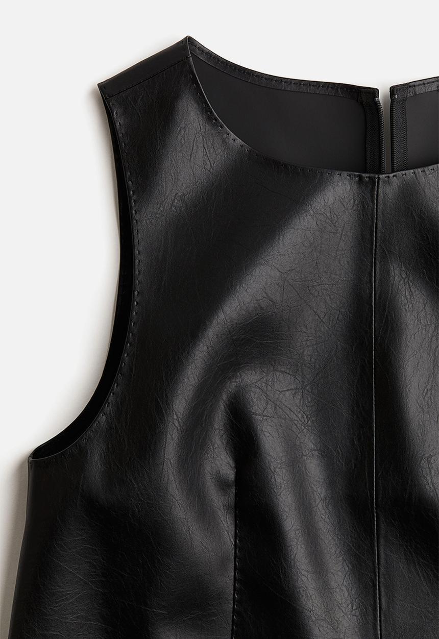 H&M - Coated vest top - black