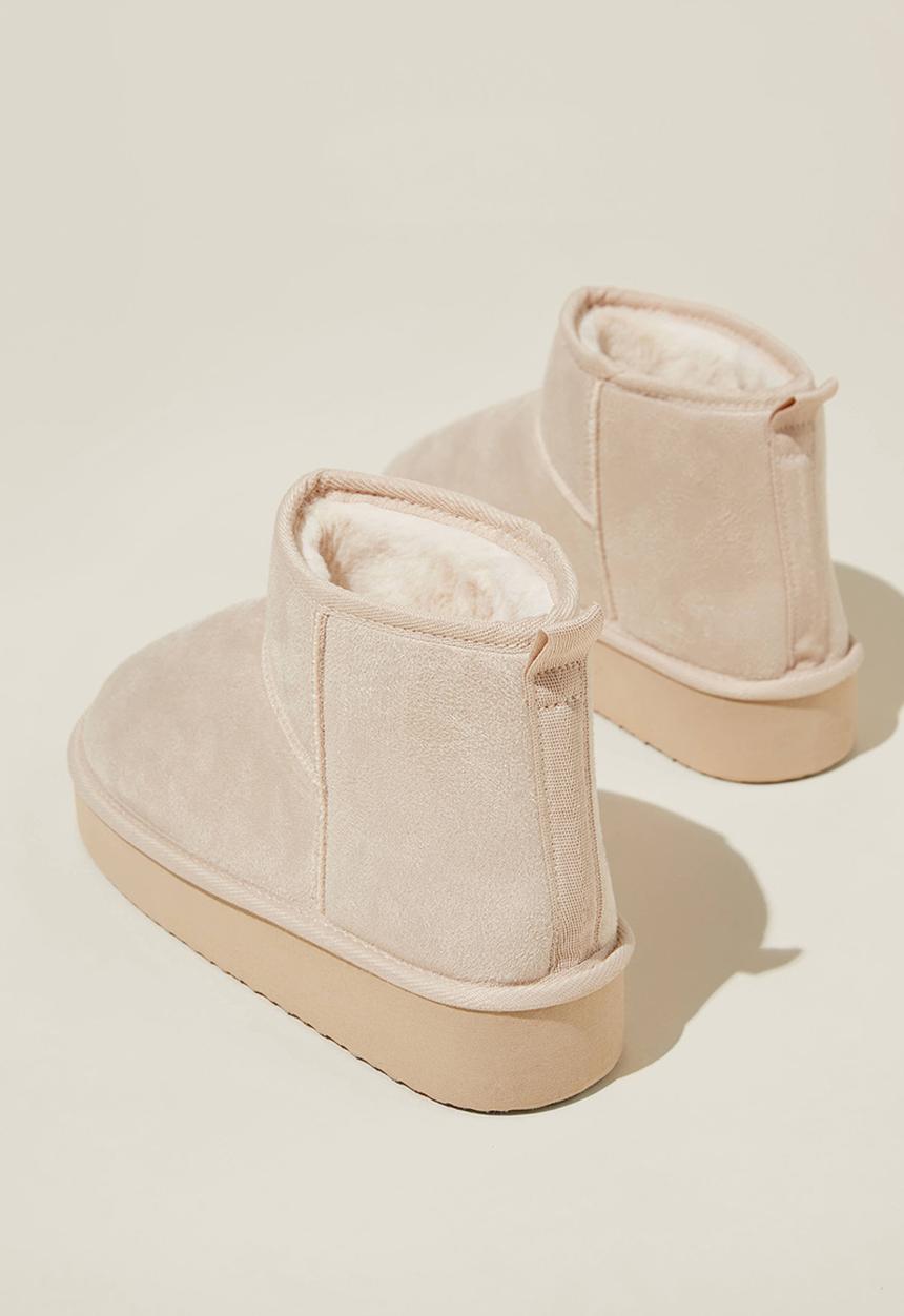 Cotton On - Platform Home Boot - Bone