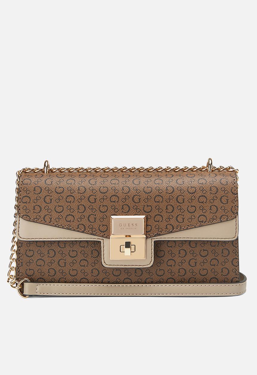 GUESS - Moonstone crossbody flap-brown