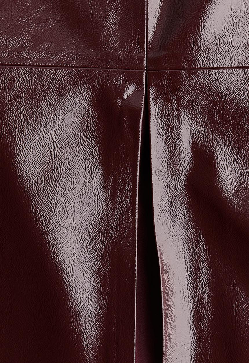 H&M - Coated pencil skirt -  burgundy 