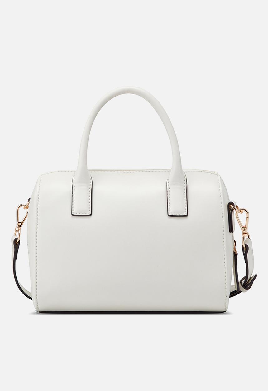 GUESS - Berkton barrel satchel - off white 