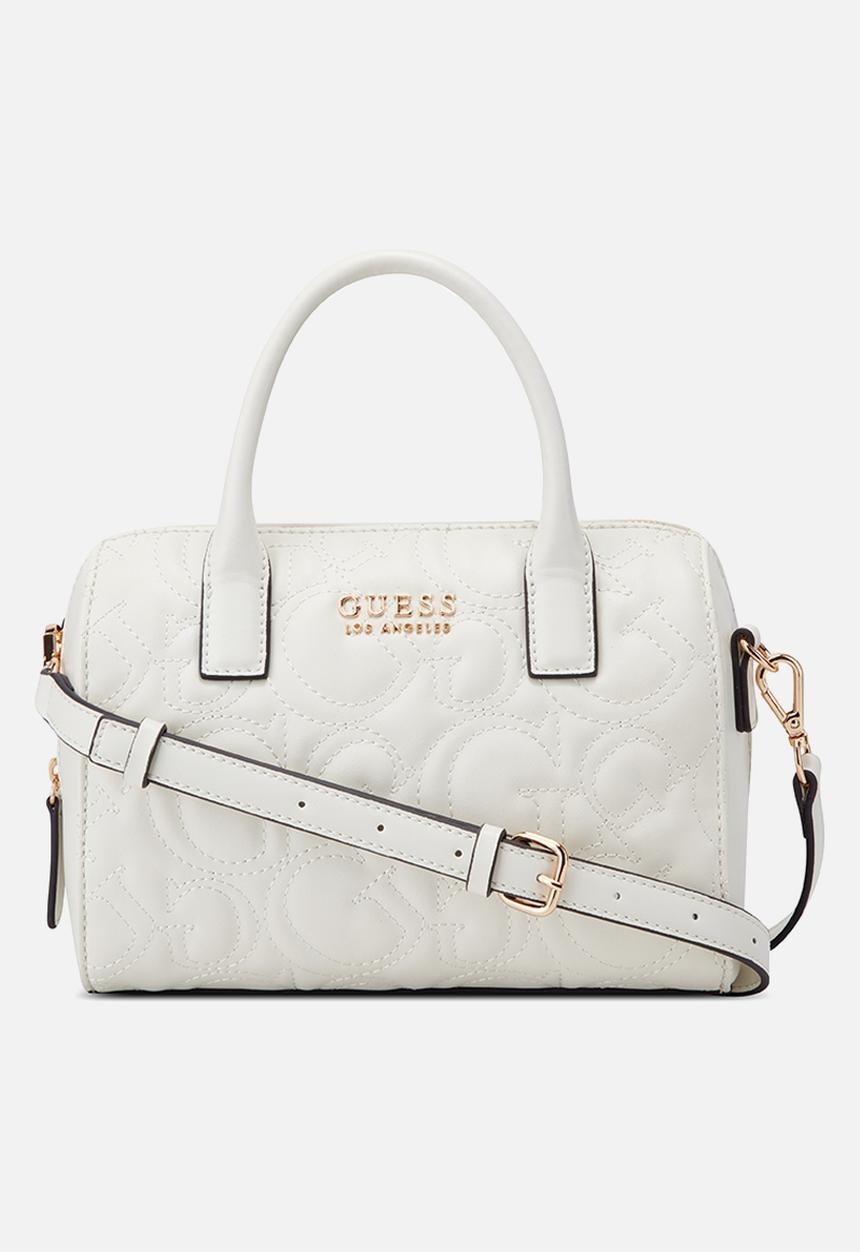 GUESS - Berkton barrel satchel - off white 