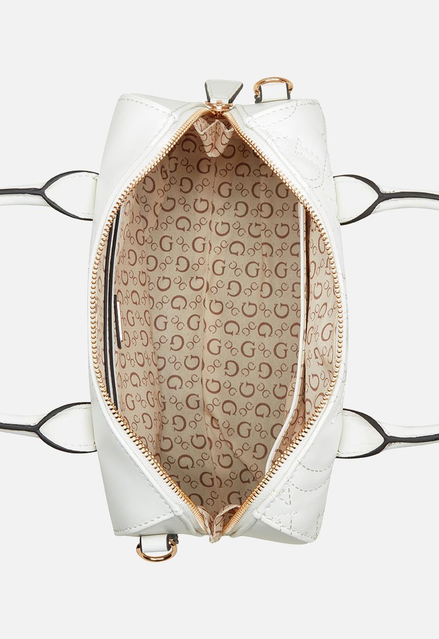 GUESS - Berkton barrel satchel - off white 