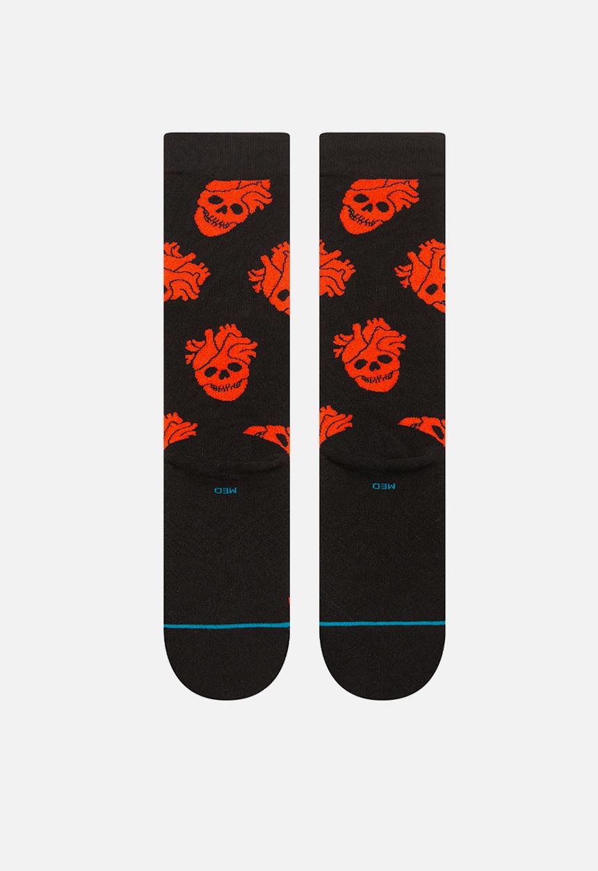 Stance Socks - Fallin in skull crew - black