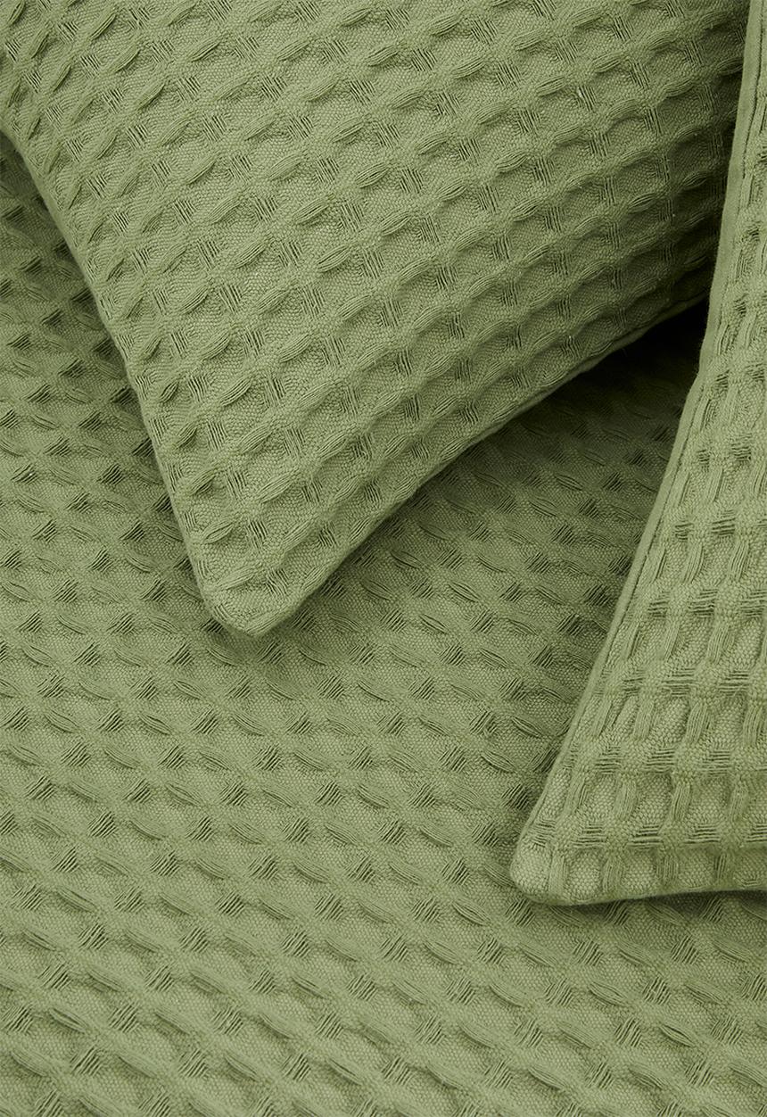 Sixth Floor - Cotton Waffle Duvet Cover Set - Sage