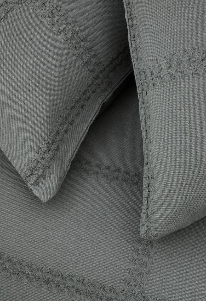 Sixth Floor - Cotton Waffle Check Duvet Set - Charcoal