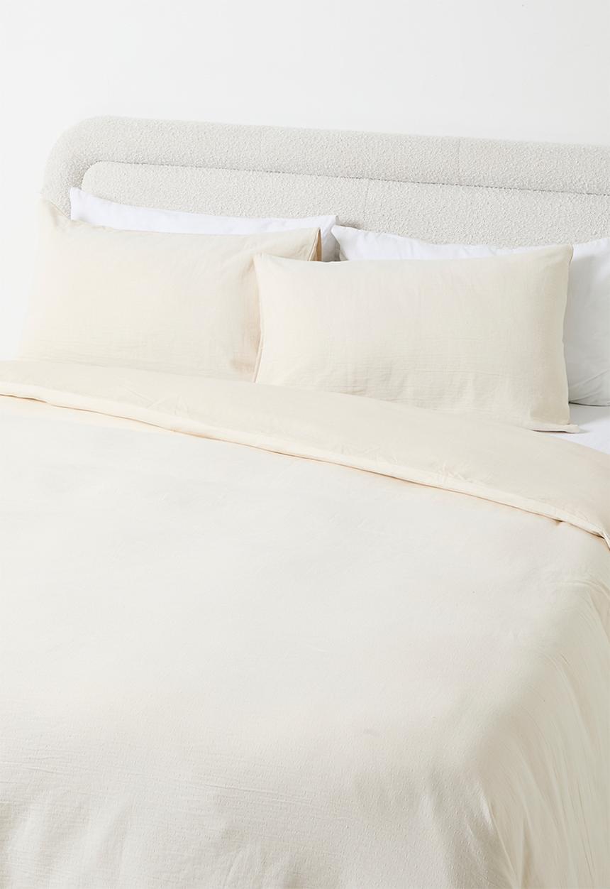 Sixth Floor - Cotton Matelasse Duvet Set - White