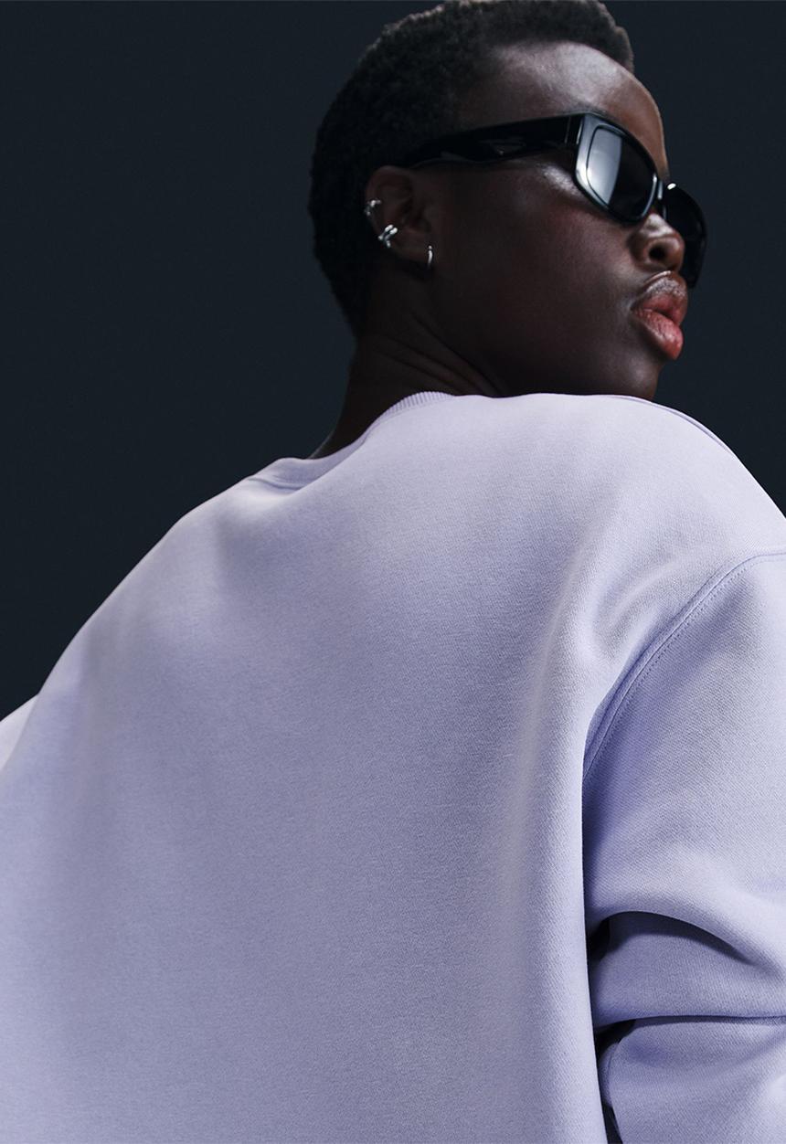 Nike - Nike Phoenix long crew - Lilac Ice/Sail
