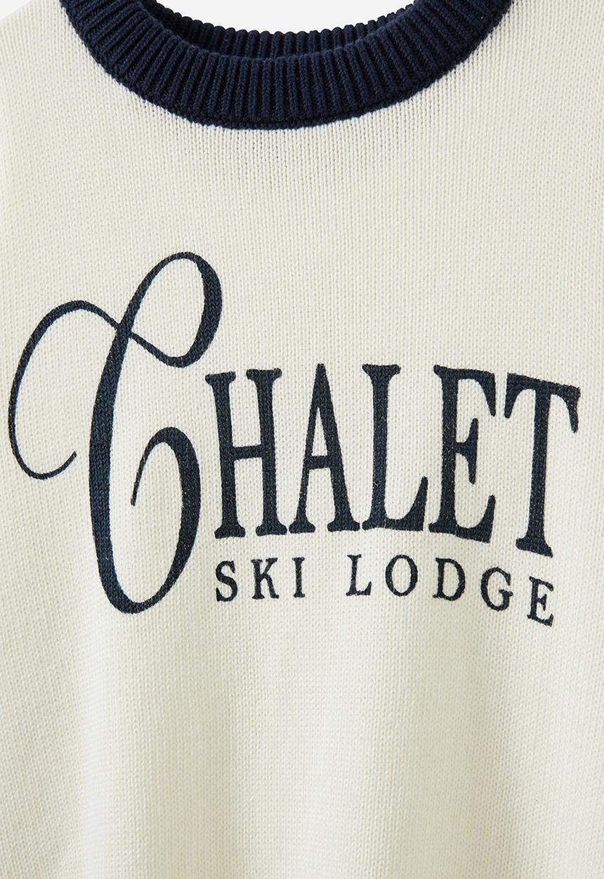Cotton On - Blake knit crew - dark vanilla/squid ink chalet