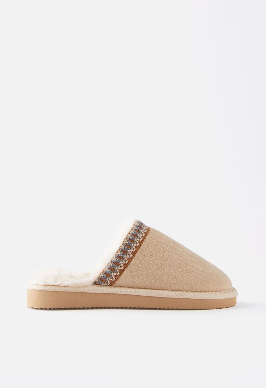 Cotton On - Kids slipper slide - tan/woven trim